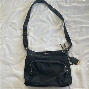 Tumi Black Nylon Crossbody Bag